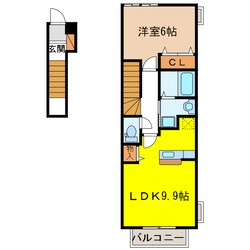 ティアモⅡ番街の物件間取画像